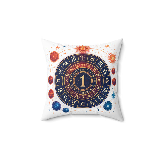 Astrology Square Pillow - Zodiac Sign Décor for Cosmic Lovers
