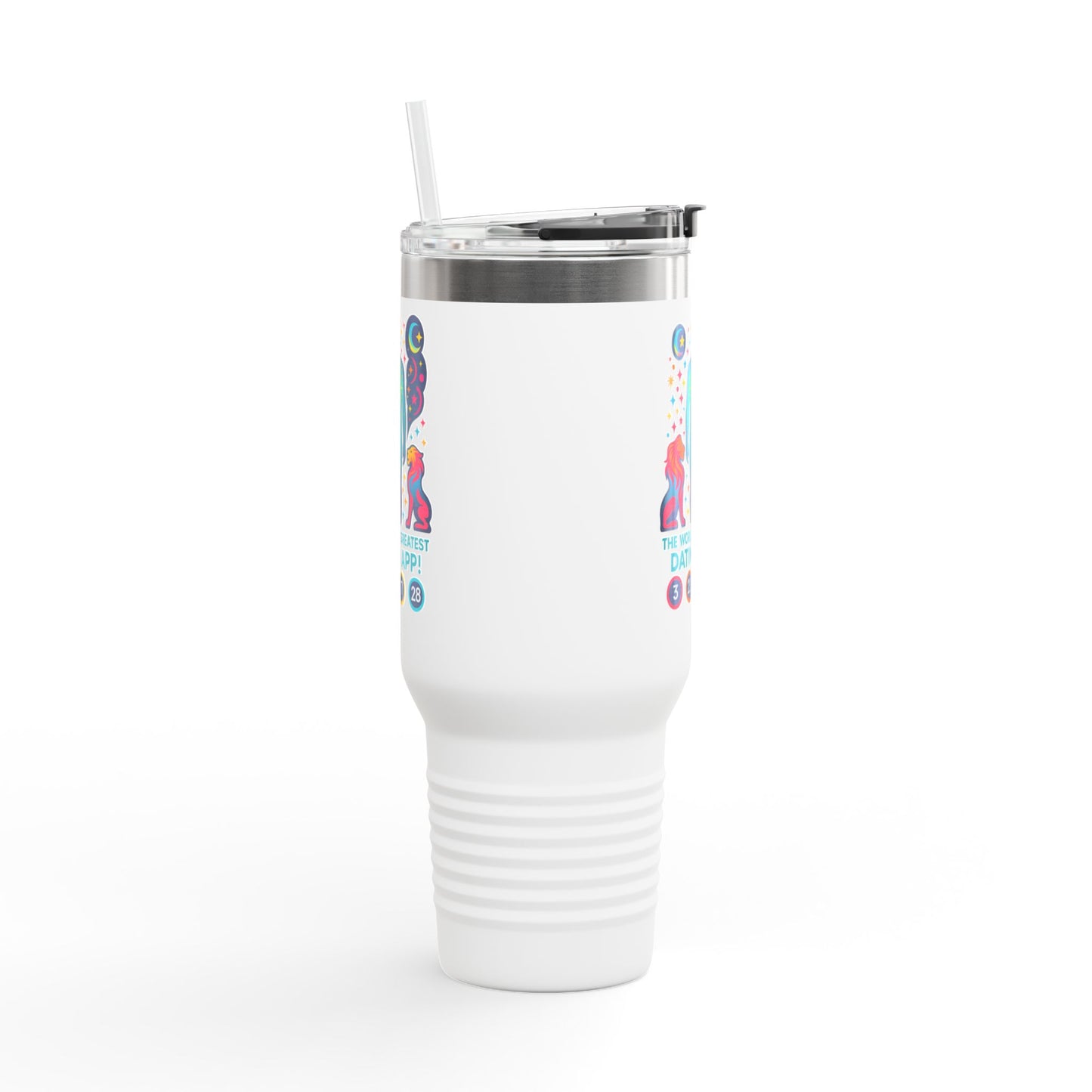 Funny Insulated Travel Mug - "The World's Greatest Dating App!" 40oz - Perfect Gift for Coffee Lovers