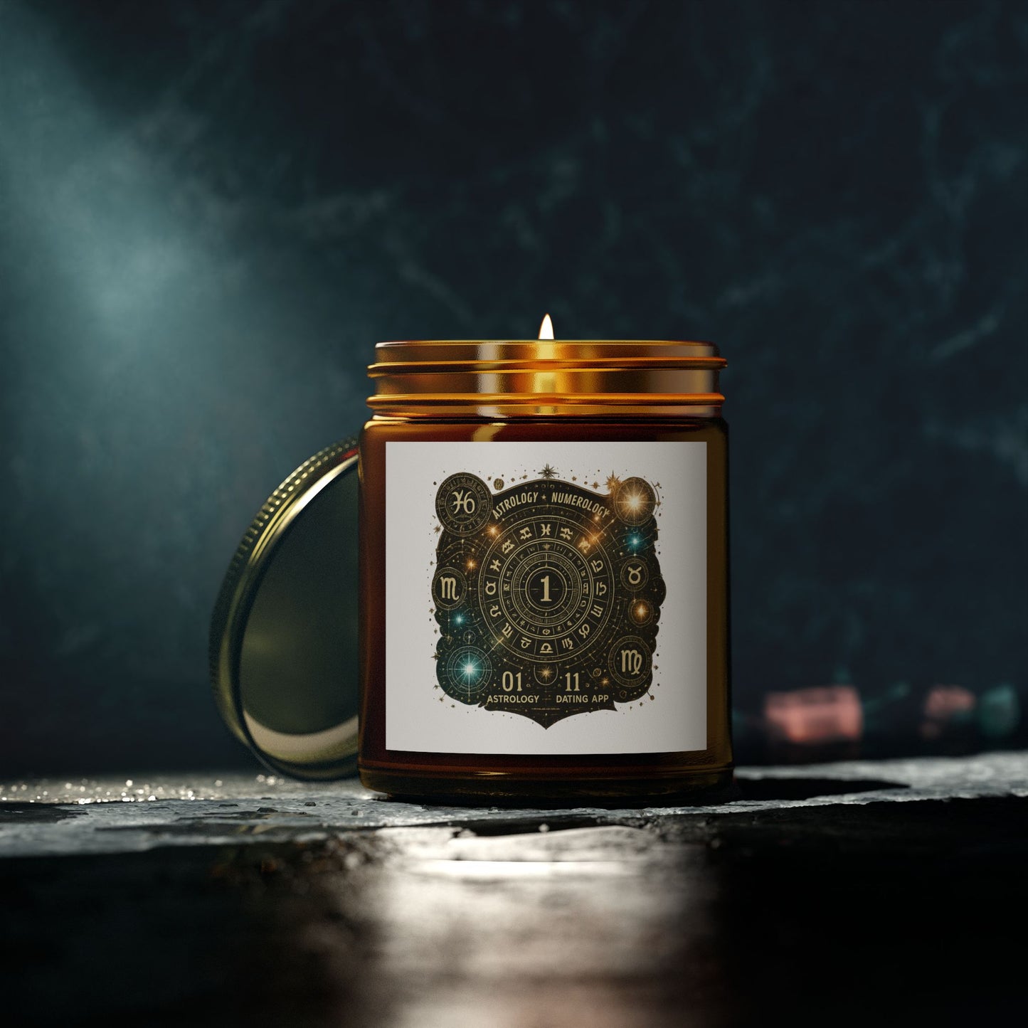 Astrology-Themed Scented Candles - Coconut Apricot Wax