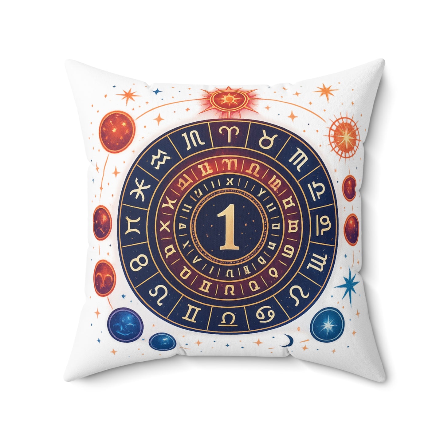 Astrology Square Pillow - Zodiac Sign Décor for Cosmic Lovers