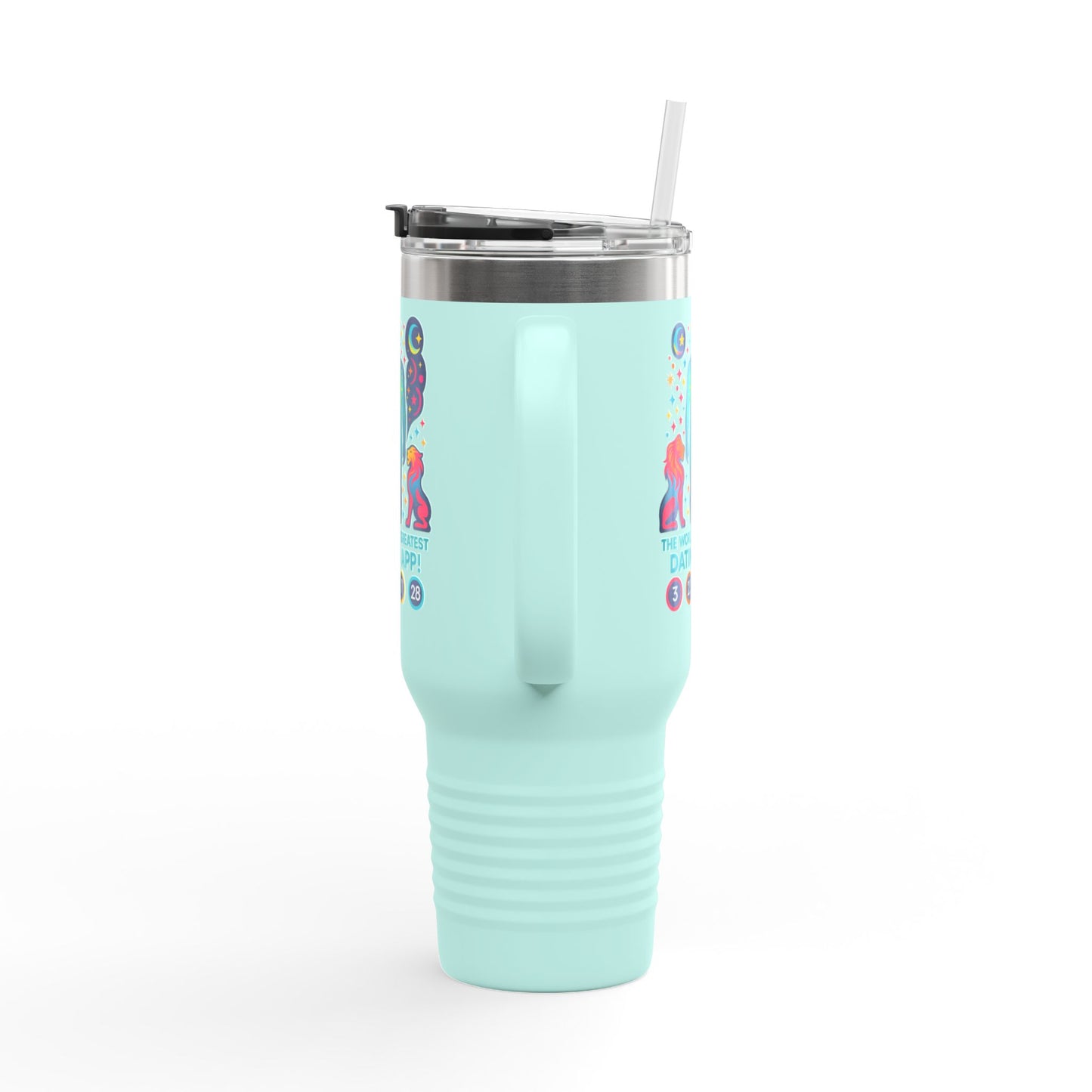 Funny Insulated Travel Mug - "The World's Greatest Dating App!" 40oz - Perfect Gift for Coffee Lovers