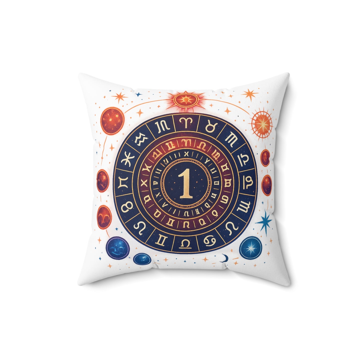 Astrology Square Pillow - Zodiac Sign Décor for Cosmic Lovers