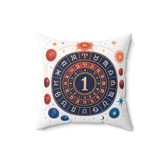 Astrology Square Pillow - Zodiac Sign Décor for Cosmic Lovers