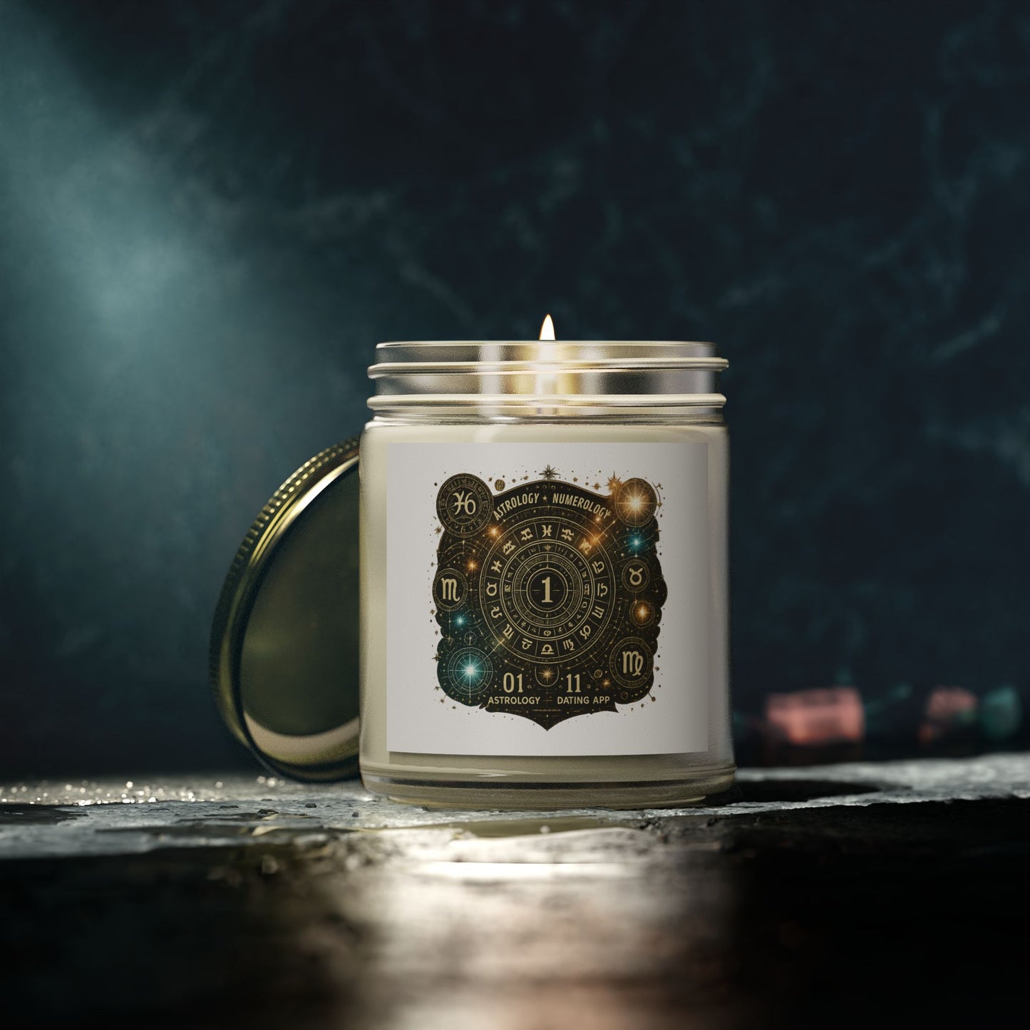 Astrology-Themed Scented Candles - Coconut Apricot Wax